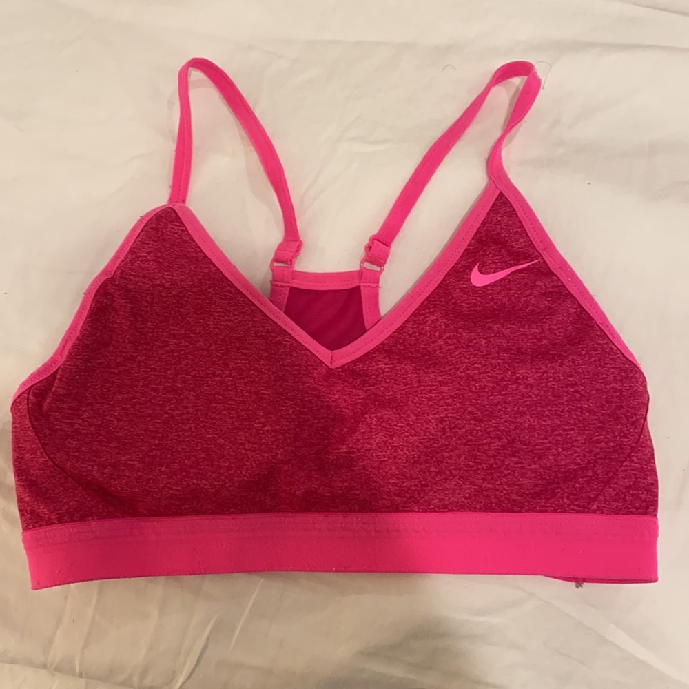 Pink Nike Sports Bra size S/M - Picture 2 of 4